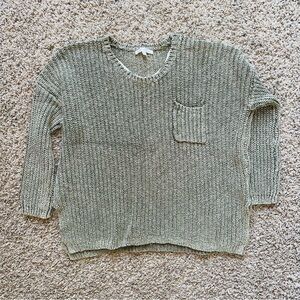 Miss Me Heather Knit Sweater Fall Crewneck Large L Chunky Warm Cozy Comfy